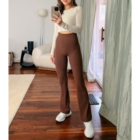 Lululemon Groove Super High Rise Waisted Flared Bell Bottoms Nulu Leggings Pants - Picture 12 of 12